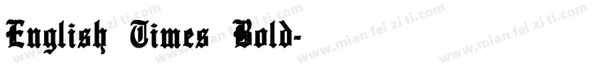 English Times Bold字体转换